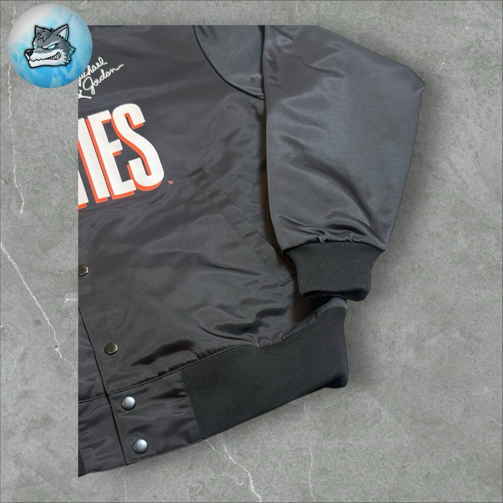 Jordan Wheaties Flight MVP Jacket Mens Size M Black Bomber Jacket New DV7578-010 - Picture 4 of 5